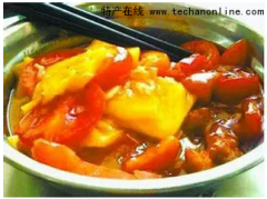 天津红桥特产 炒番茄鸡片